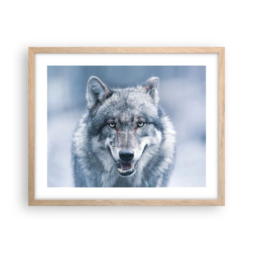 Plakat i ramme af lyst egetræ - Vil du tage udfordringen op? - 50x40 cm