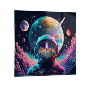 Billede på glas - Filosoffer har aldrig drømt - 30x30 cm