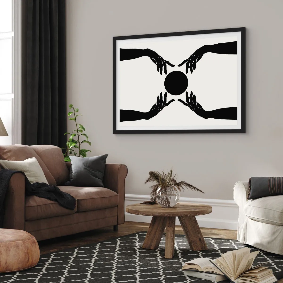 Plakat i sort ramme - Et hemmeligt tegn - 100x70 cm