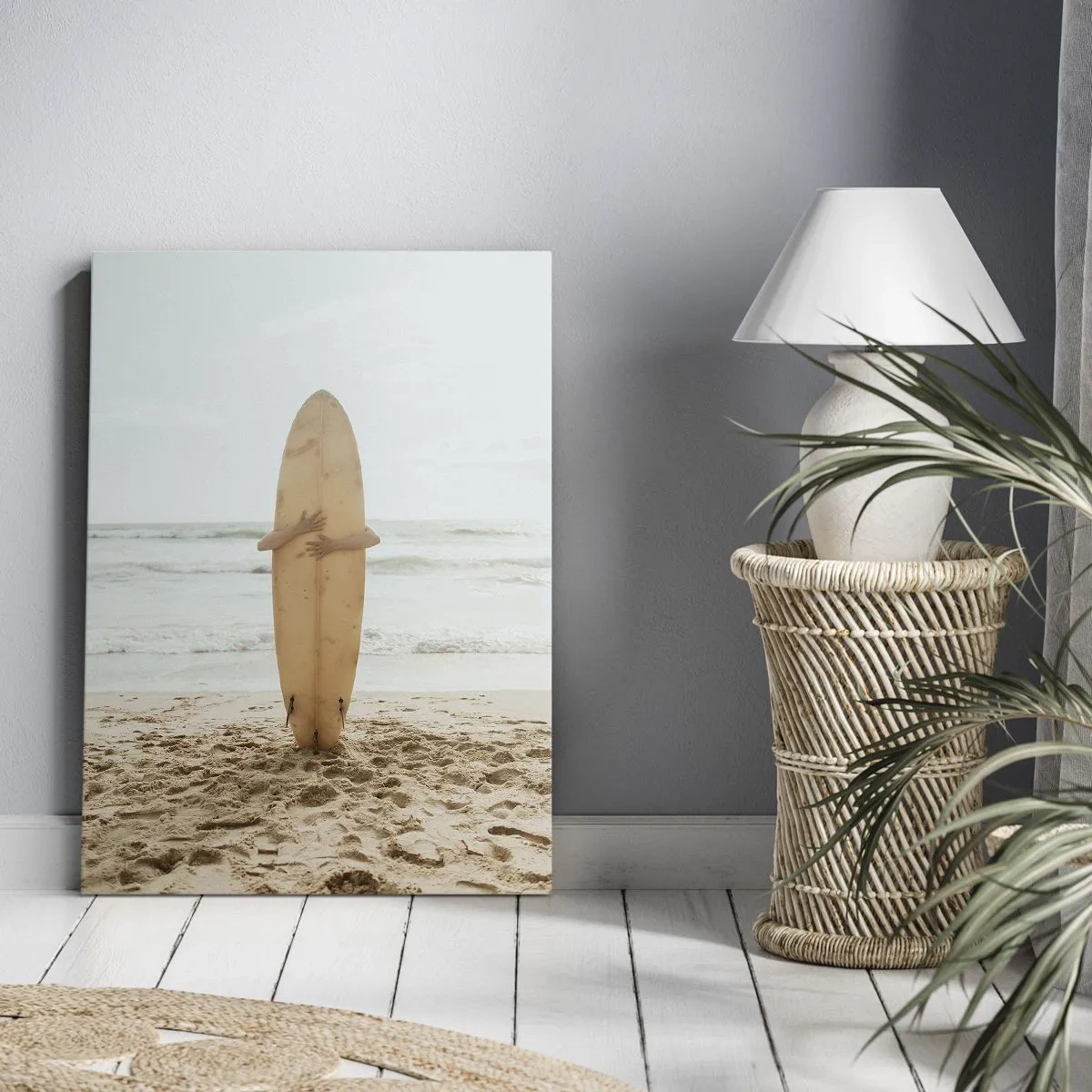 Lærredstryk - Billede på lærred - Af kærlighed til bølgerne - 50x70 cm