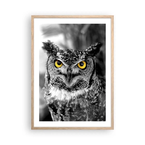 Plakat i ramme af lyst egetræ - Intet kan skjules - 50x70 cm