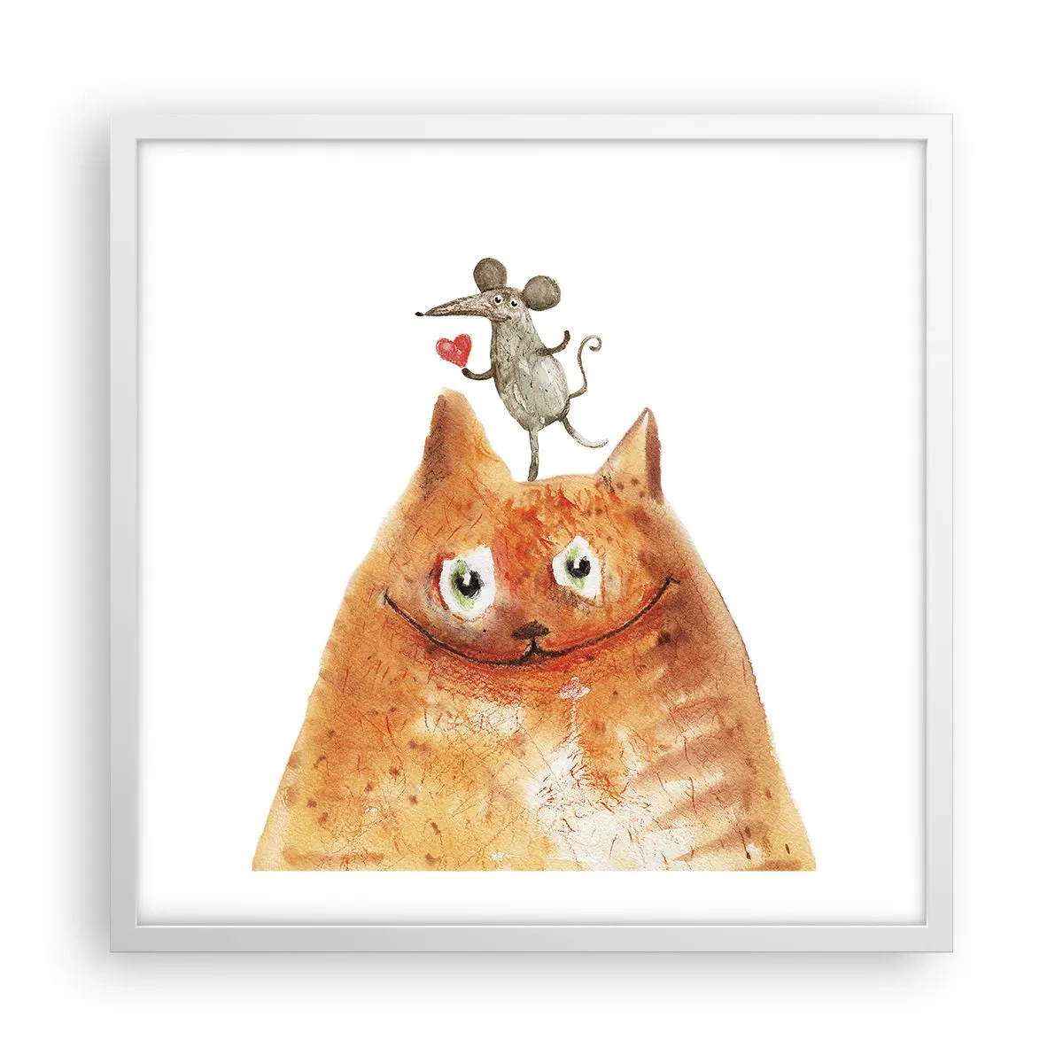 Plakat i hvid ramme - Kærlighedens paradokser - 50x50 cm