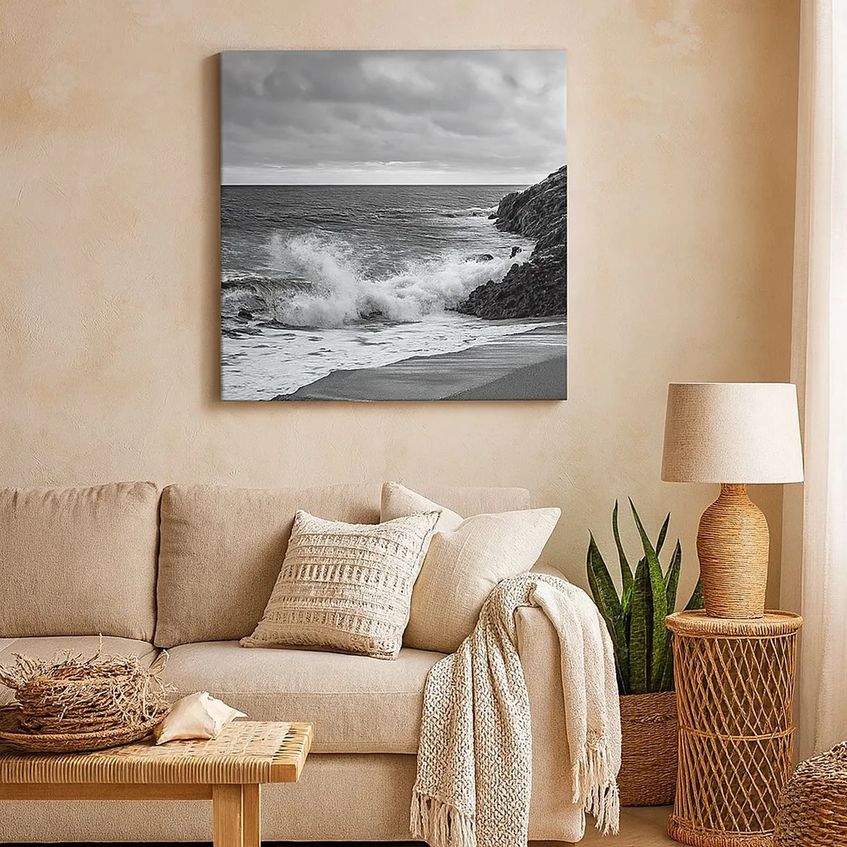 Lærredstryk - Billede på lærred - I stråler af lys - 30x30 cm