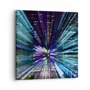 Lærredstryk - Billede på lærred - Overgang til hyperrummet - 30x30 cm