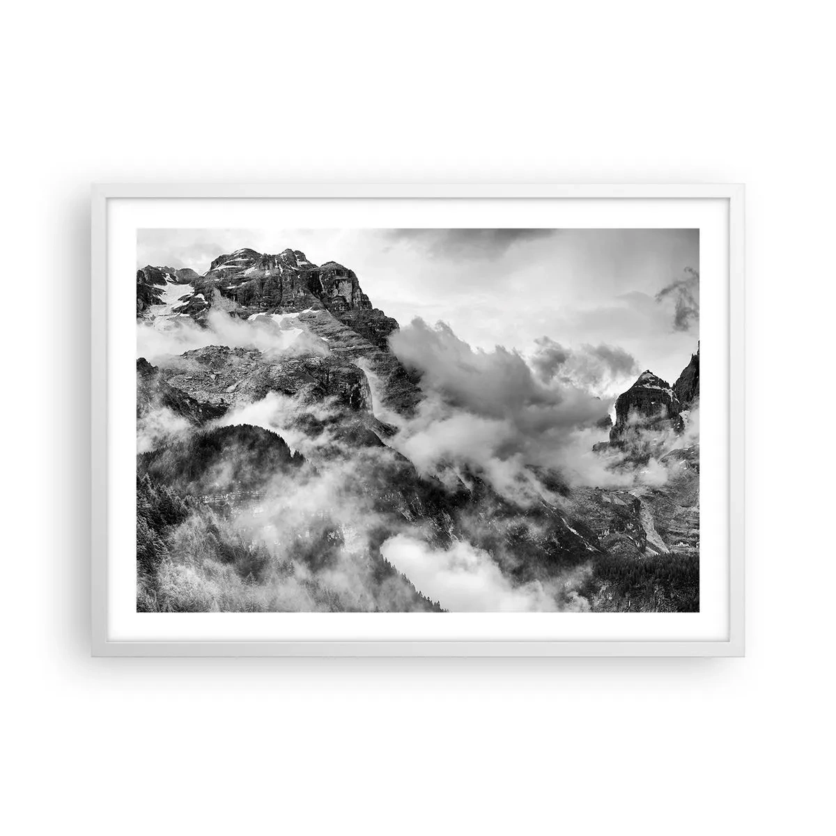 Plakat i hvid ramme - Smukt og grusomt - 70x50 cm