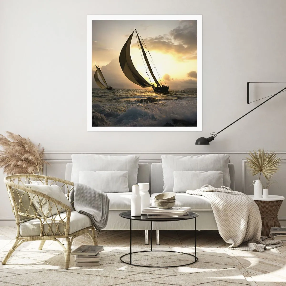 Plakat - I medvind og modvind - 50x50 cm