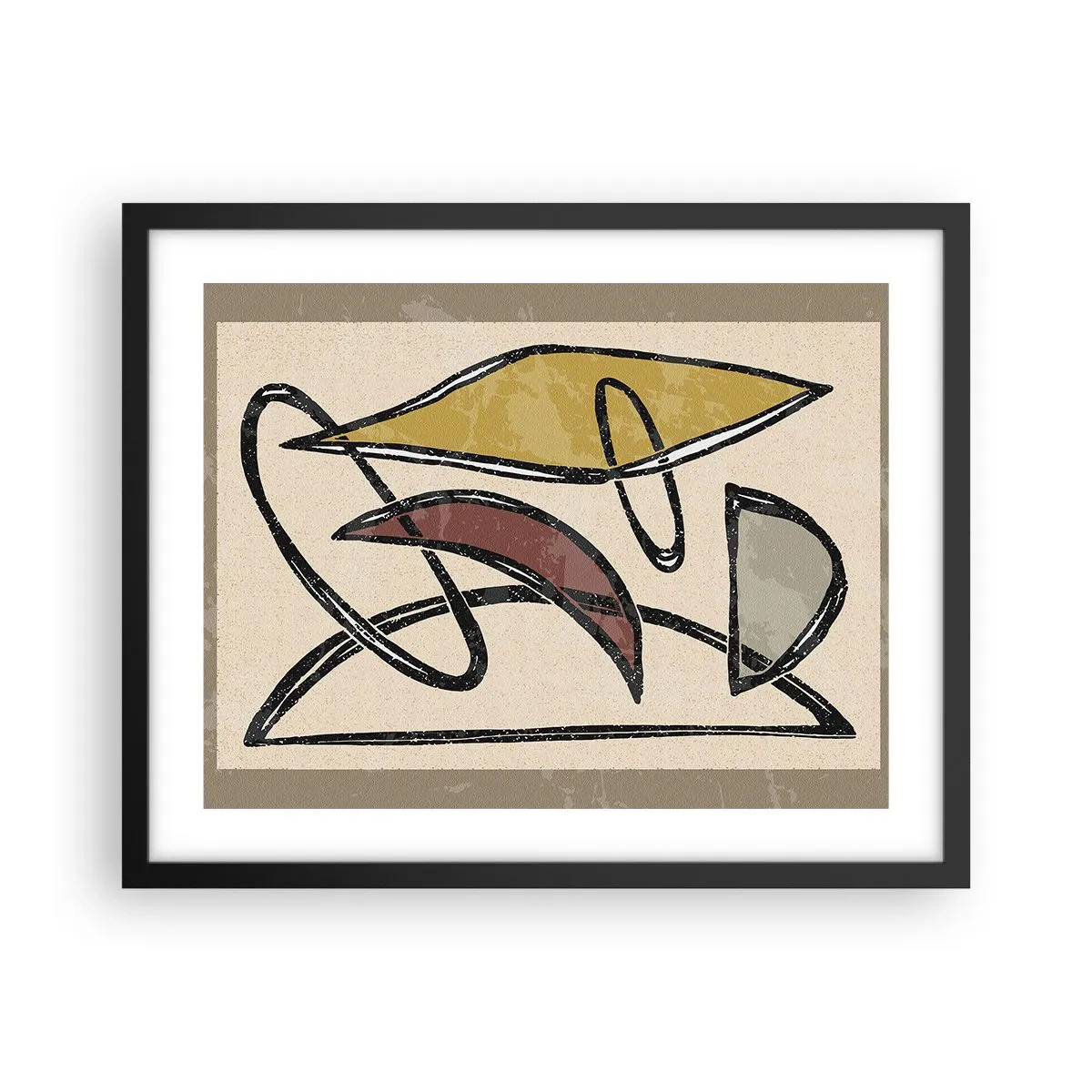 Plakat i sort ramme - Vertikaler og niveauer - 50x40 cm