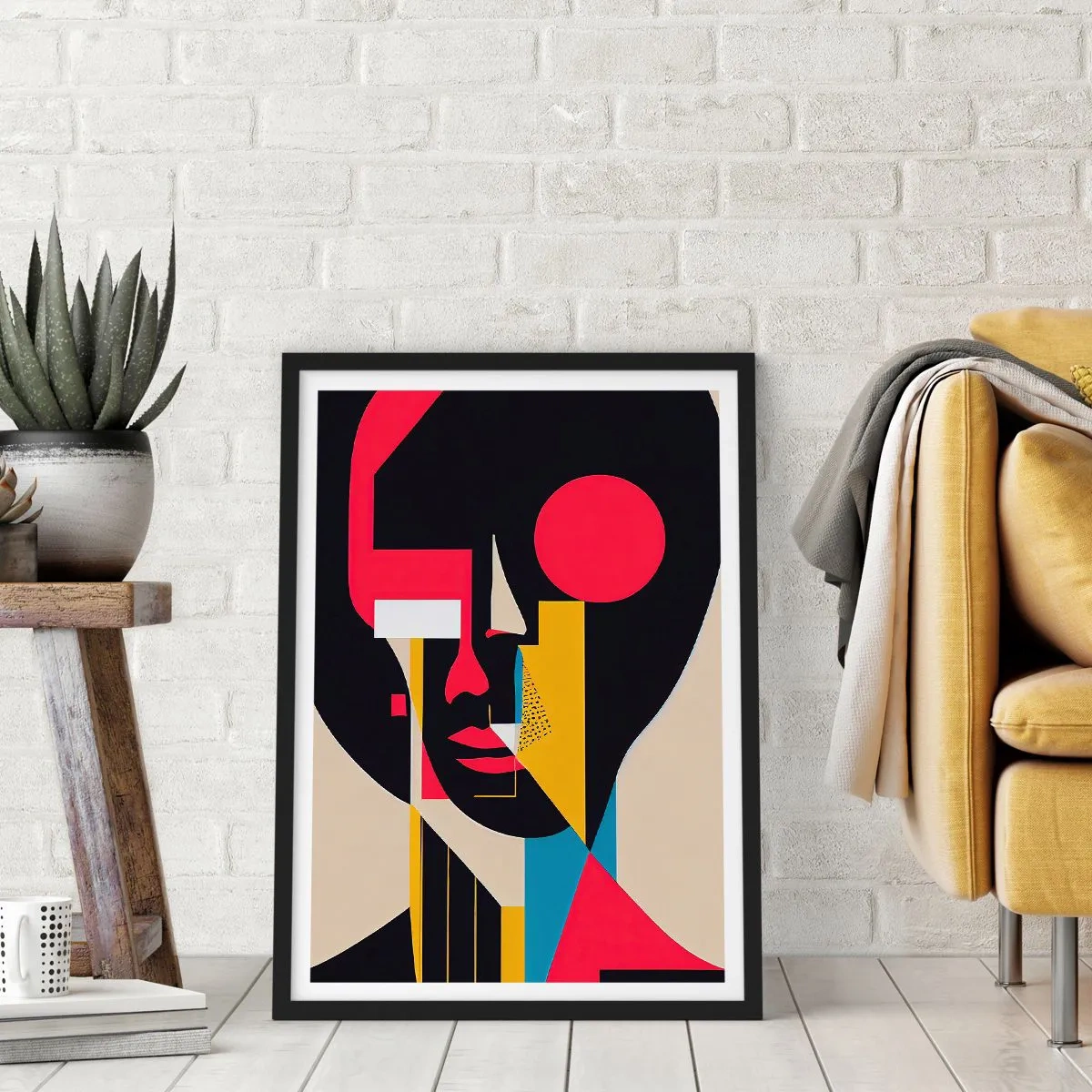 Plakat i sort ramme - Hendes indre verden - 61x91 cm