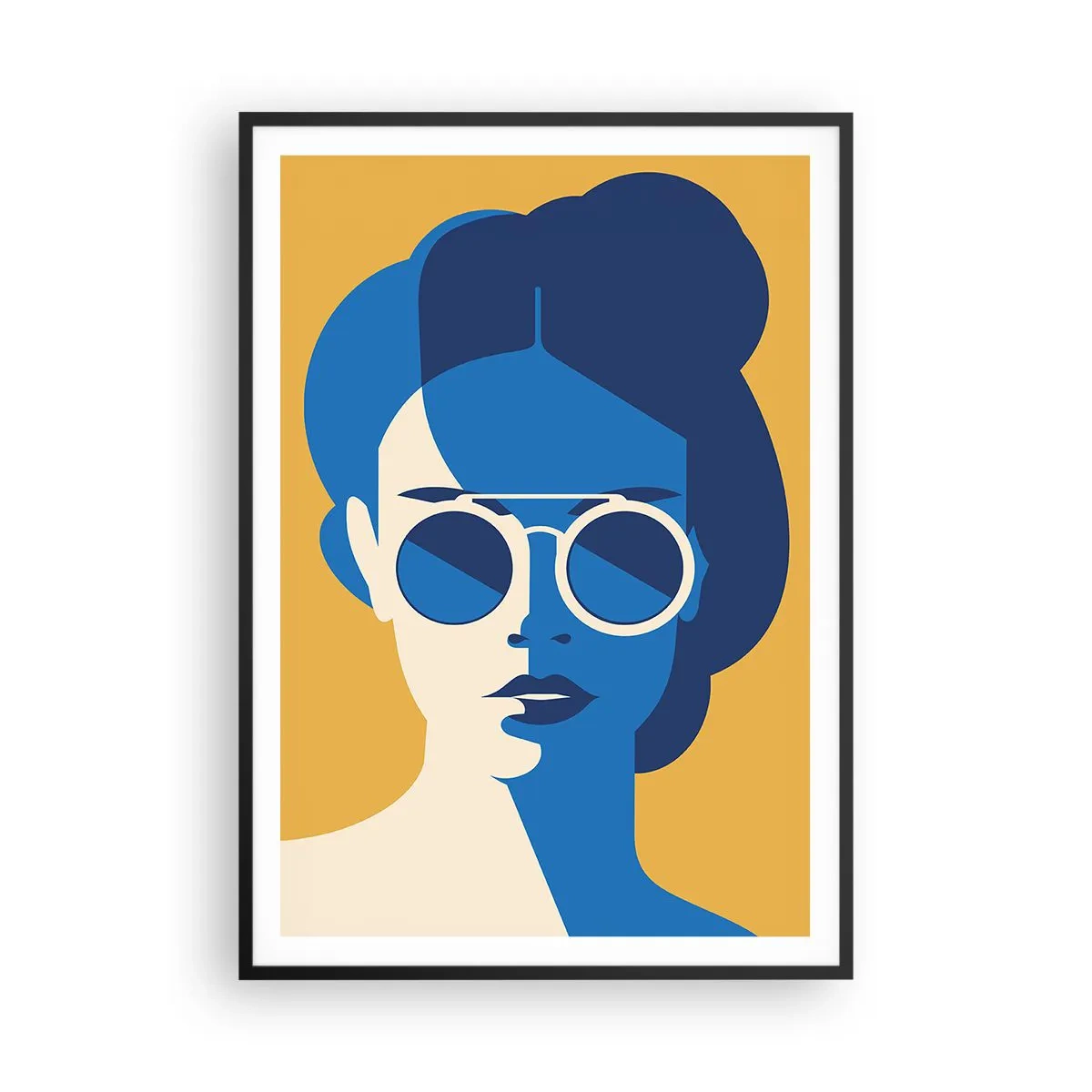 Plakat i sort ramme - Ferie-look - 70x100 cm