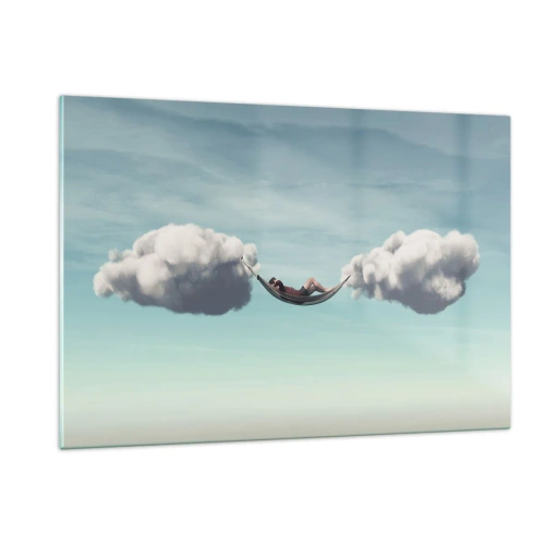 Billede på glas - Lykken i øjeblikket - 120x80 cm