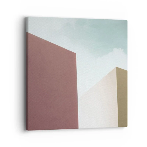 Lærredstryk - Billede på lærred - Geometri af en solrig sommer - 40x40 cm