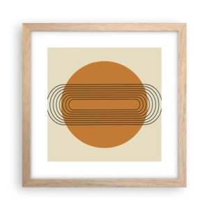 Plakat i ramme af lyst egetræ - Den perfekte plan - 30x30 cm