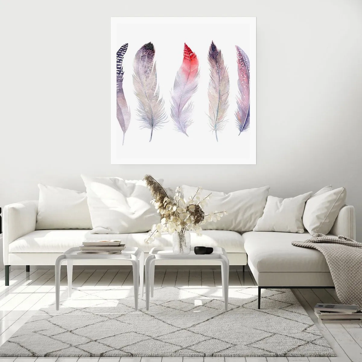 Plakat - Delikat som en flerfarvet tåge - 30x30 cm