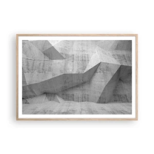 Plakat i ramme af lyst egetræ - En ægte udfordring - 100x70 cm