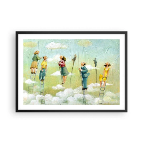 Plakat i sort ramme - Bag din drøm - 70x50 cm