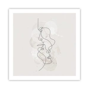 Plakat - Omfavnet i en omfavnelse - 60x60 cm