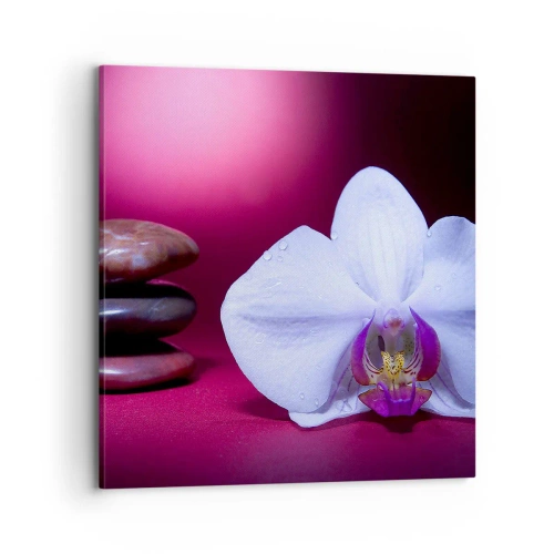 Lærredstryk - Billede på lærred - En undersøgelse af friskhed i lilla - 70x70 cm