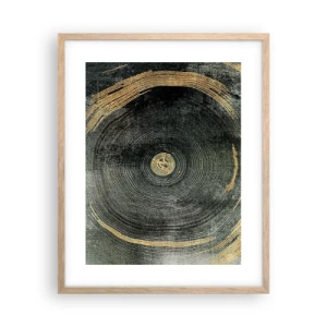 Plakat i ramme af lyst egetræ - Forandring og varighed - 40x50 cm