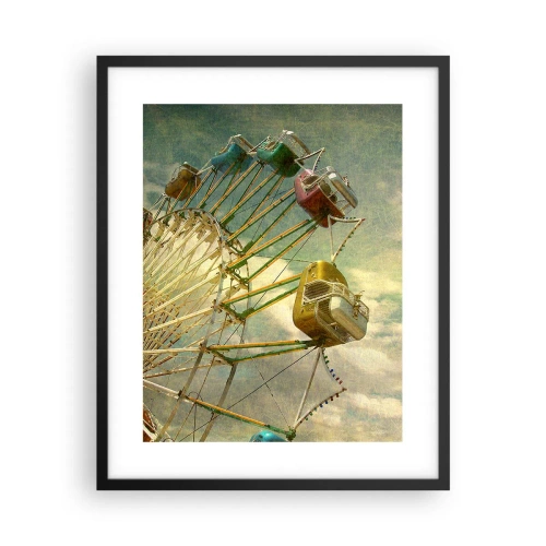Plakat i sort ramme - Vil være, vil være sjov.... - 40x50 cm