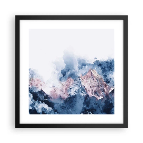 Plakat i sort ramme - Dette er toppene! - 40x40 cm