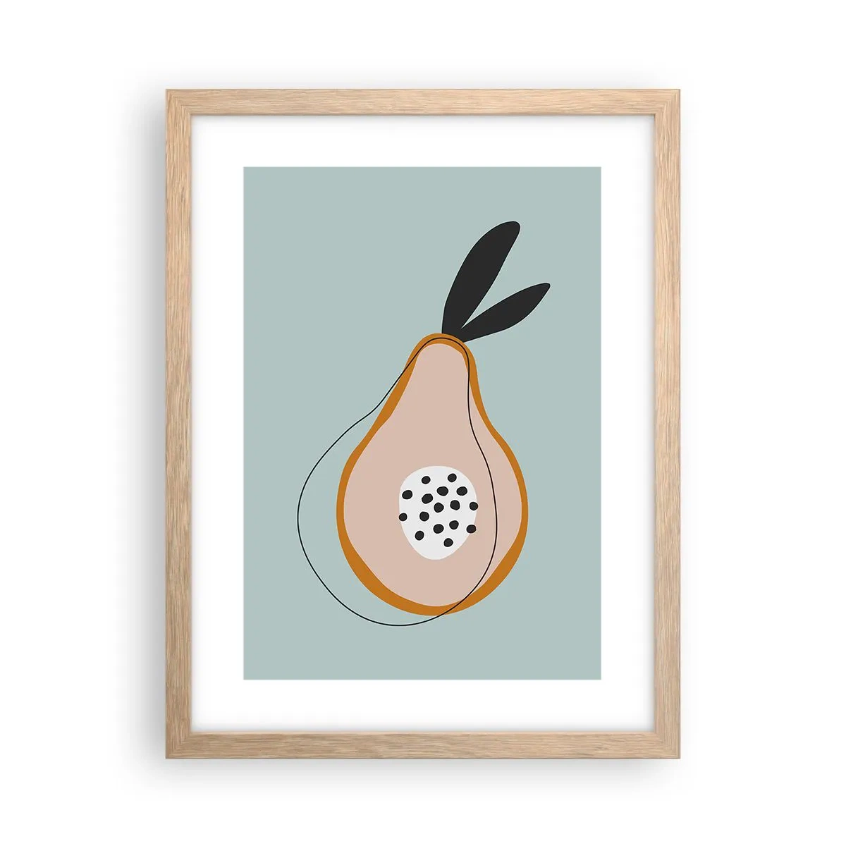 Plakat i ramme af lyst egetræ - Trænge ind i tingenes natur - 30x40 cm