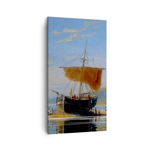 Lærredstryk - Billede på lærred - Vand, jord, luft - 45x80 cm