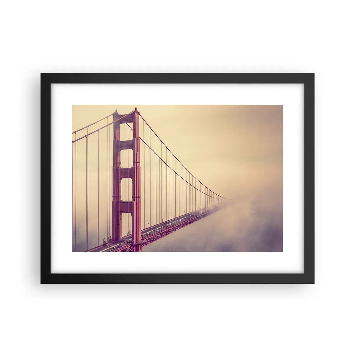 Plakat i sort ramme - Mellem himmel og jord - 40x30 cm