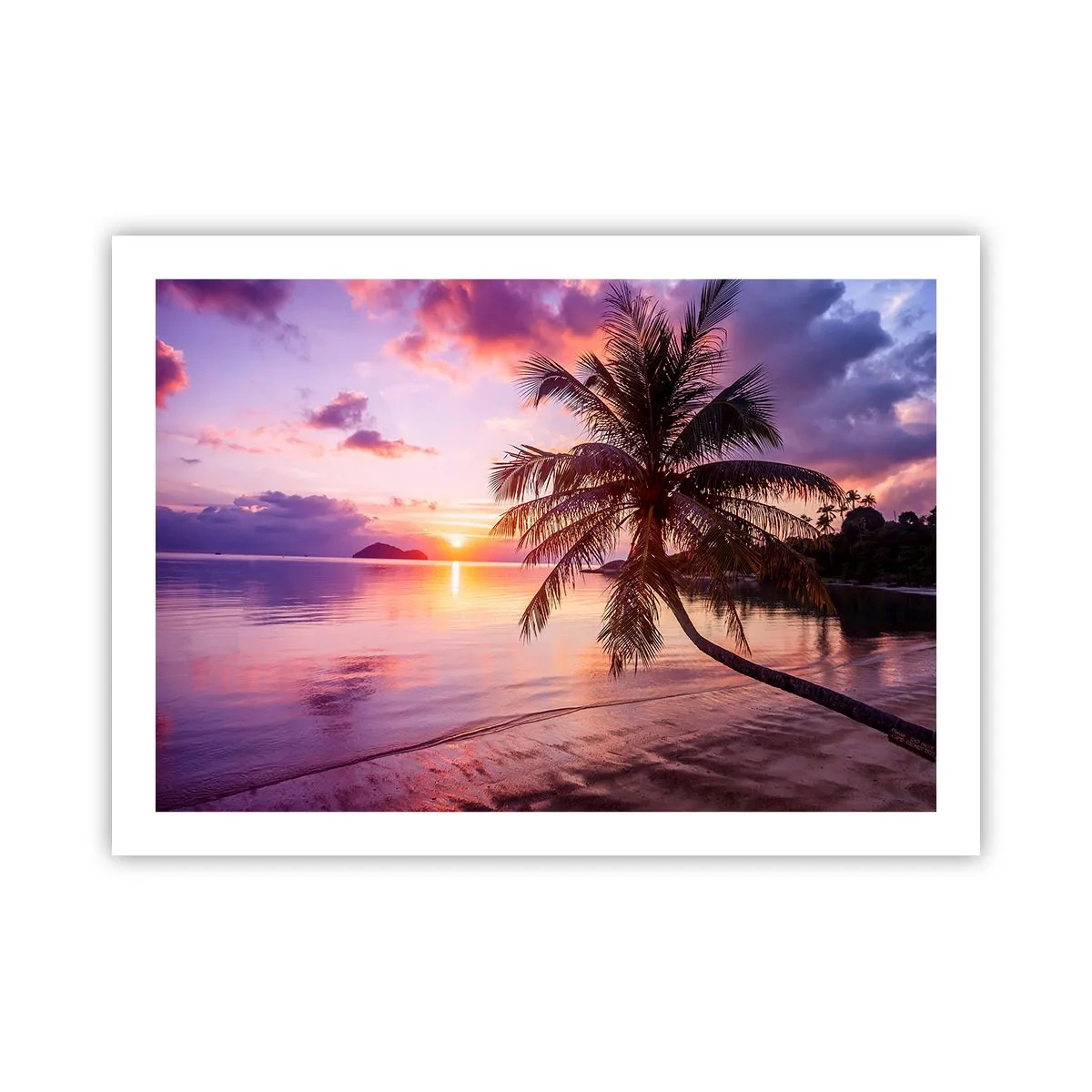 Plakat - Lyksalighed hele vejen til horisonten - 70x50 cm