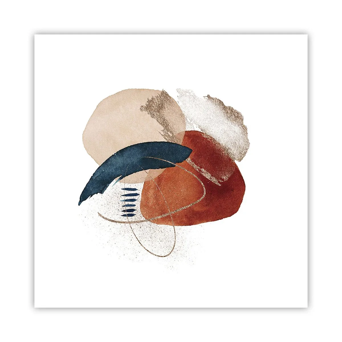 Plakat - Oval sammensætning - 40x40 cm