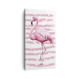 Lærredstryk - Billede på lærred - Med værdighed, om end i pink - 45x80 cm