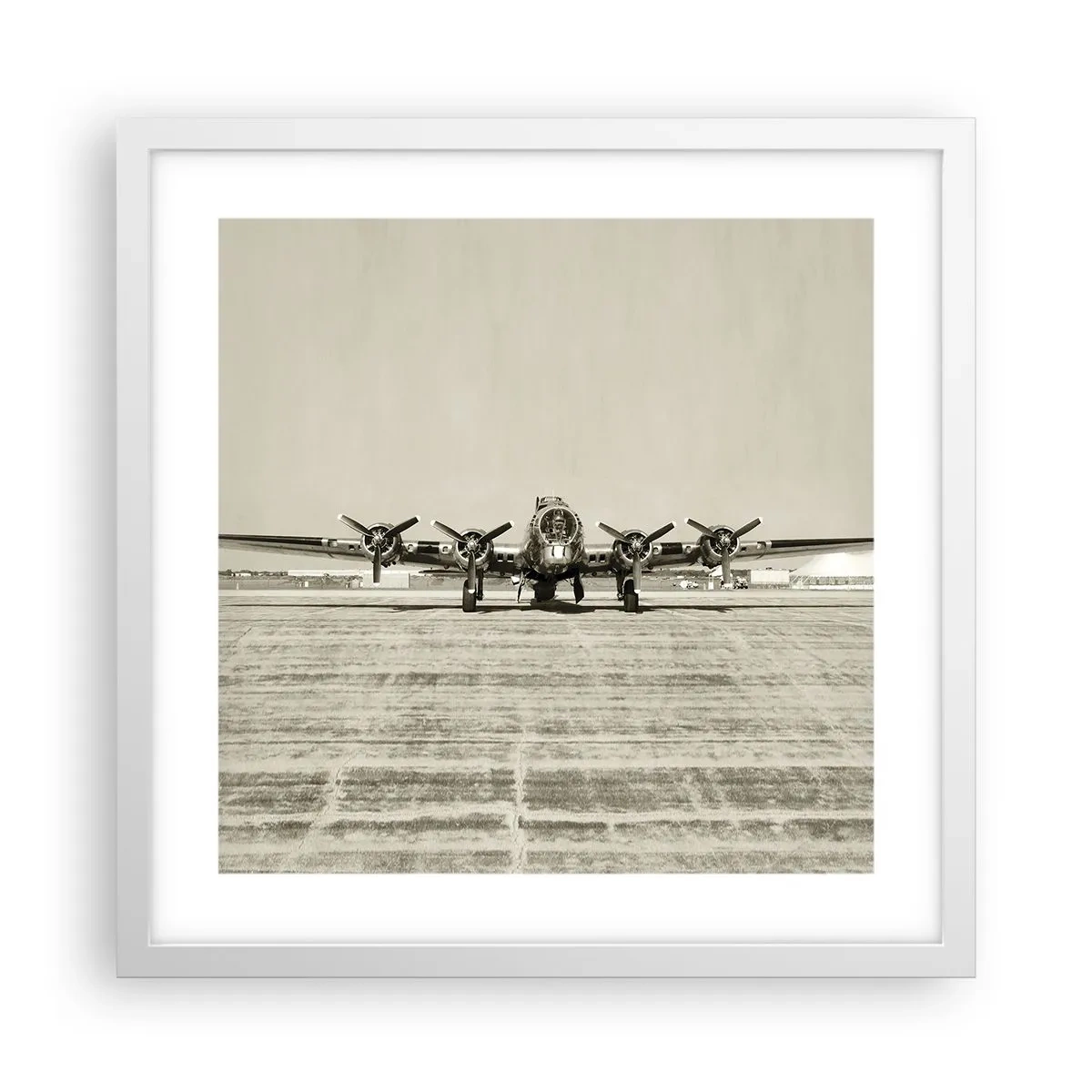 Plakat i hvid ramme - Som altid klar - 40x40 cm