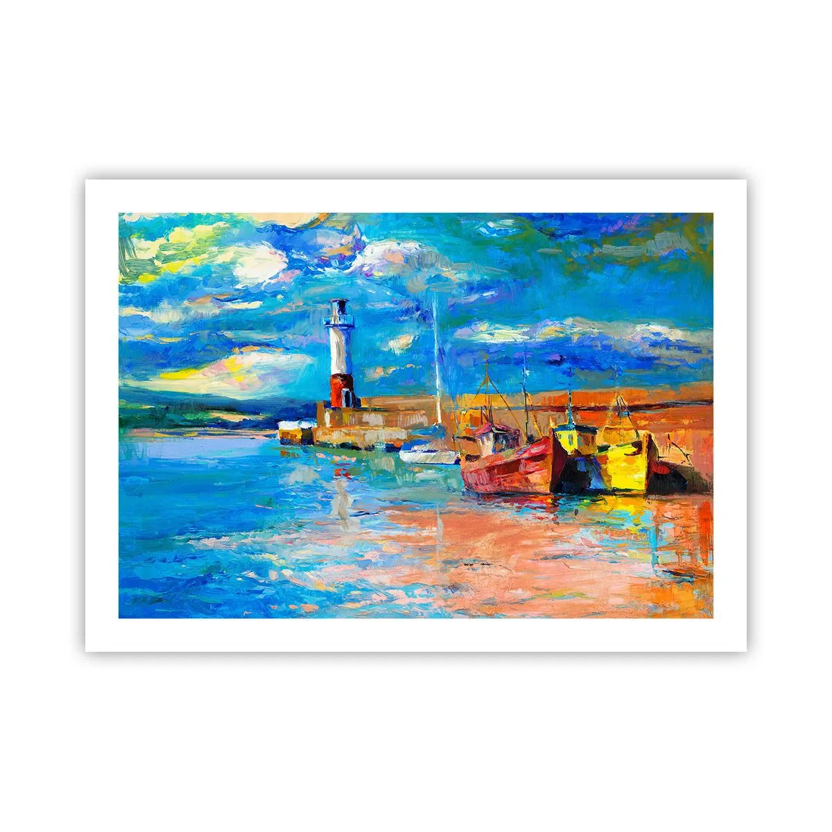 Plakat - Eftermiddag i regnbuebugten - 70x50 cm