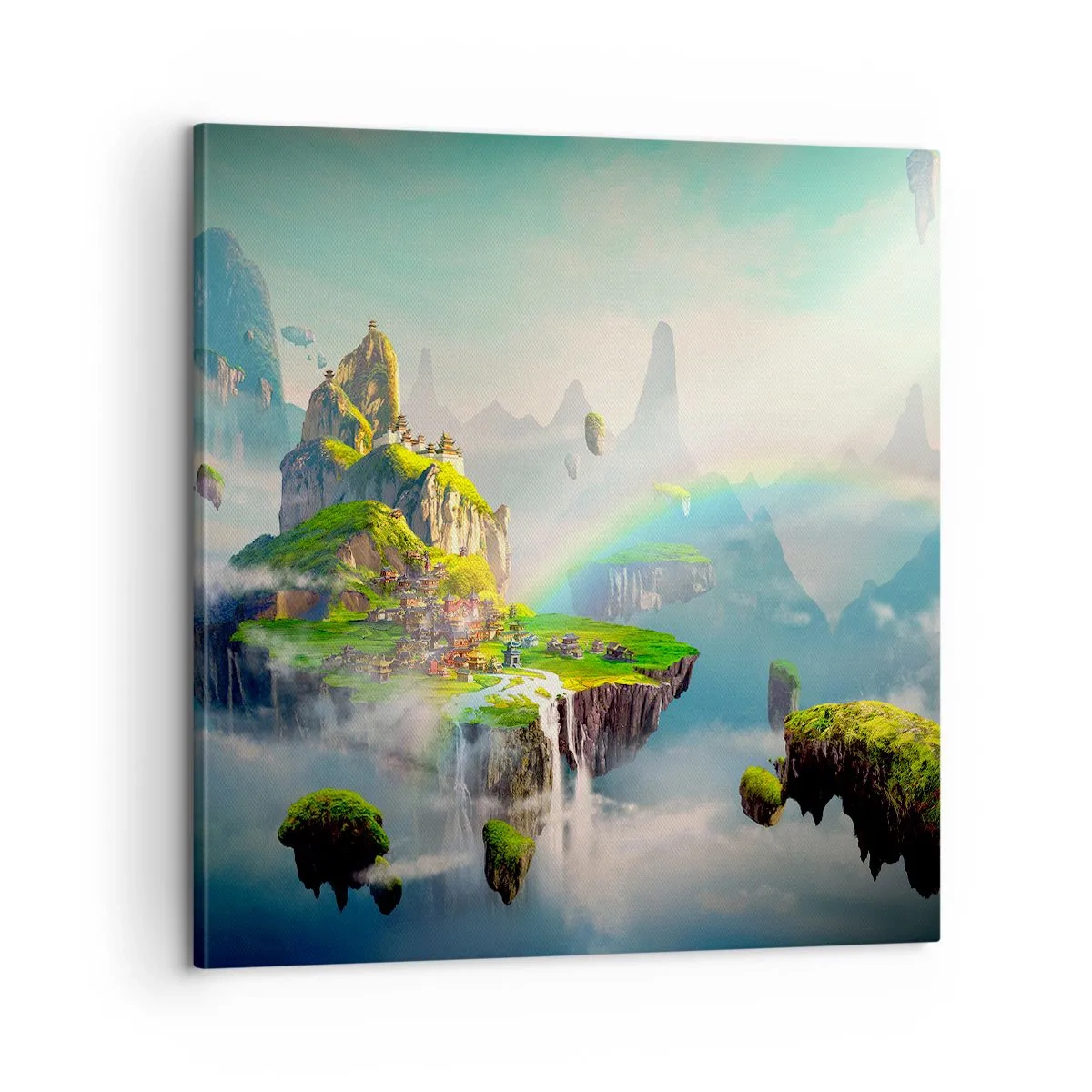 Lærredstryk - Billede på lærred - Midden - lykkelige øer - 60x60 cm