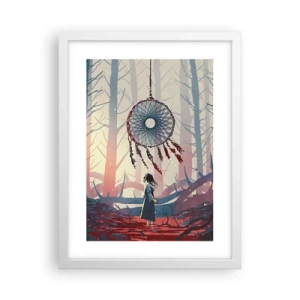 Plakat i hvid ramme - Det hemmelige ritual for lykke - 30x40 cm