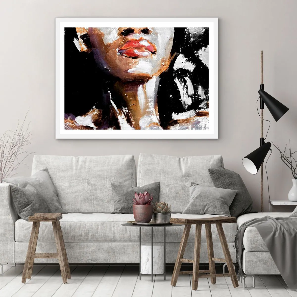 Plakat i hvid ramme - Stolthed uden fordomme - 100x70 cm