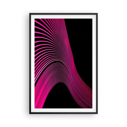 Plakat i sort ramme - En allé af lys - 61x91 cm