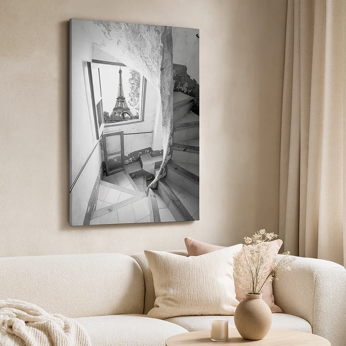 Lærredstryk - Billede på lærred - Sikke en udsigt! - 50x70 cm