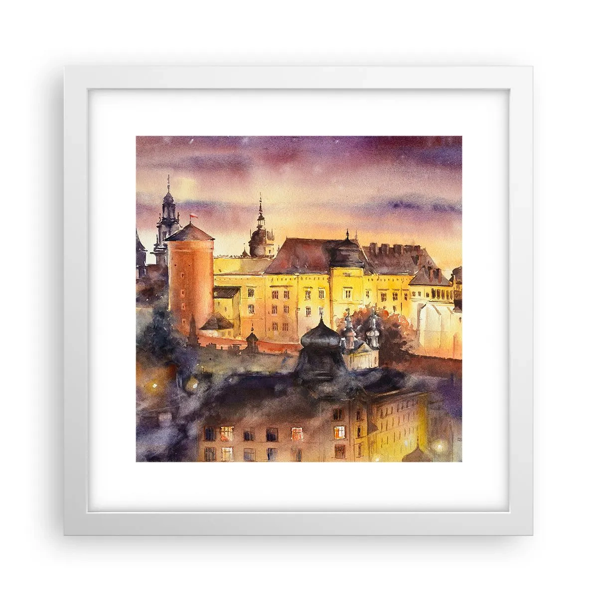 Plakat i hvid ramme - En historie og en fortælling - 30x30 cm