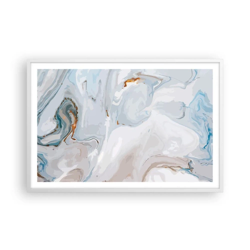 Plakat i hvid ramme - Hvid opløftet - 91x61 cm