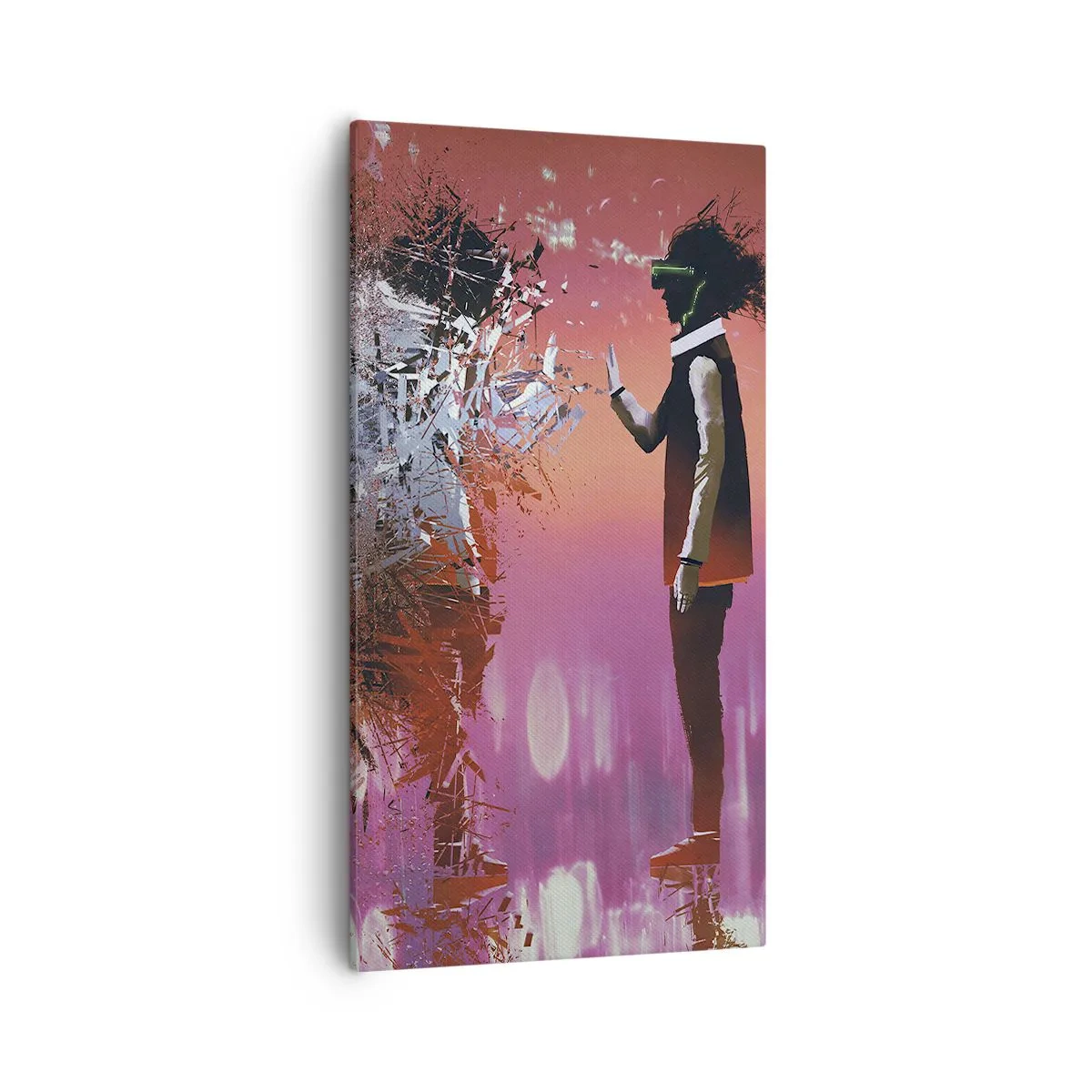 Lærredstryk - Billede på lærred - Er det muligt at se ind i sig selv? - 55x100 cm