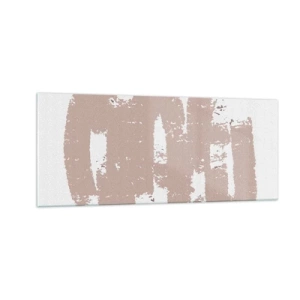Billede på glas - Abstraktion i sart rosa - 100x40 cm