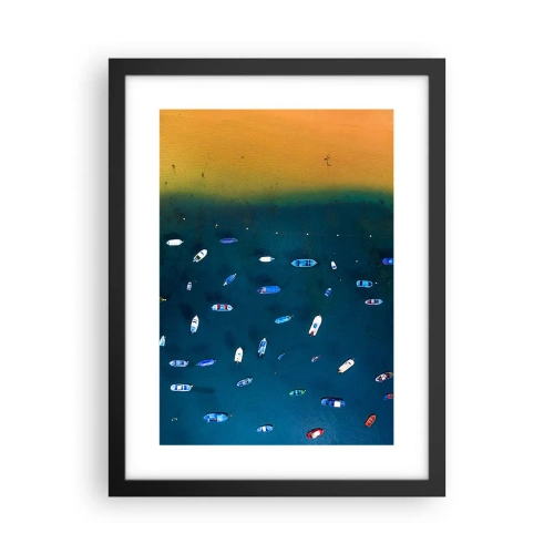 Plakat i sort ramme - En ferieleg - 30x40 cm