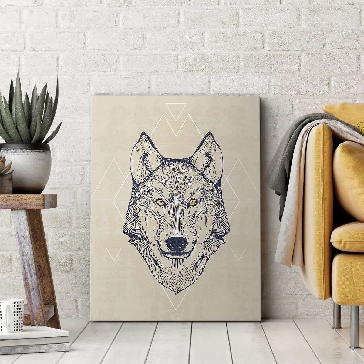 Lærredstryk - Billede på lærred - En alfa med et gennemtrængende blik - 50x70 cm