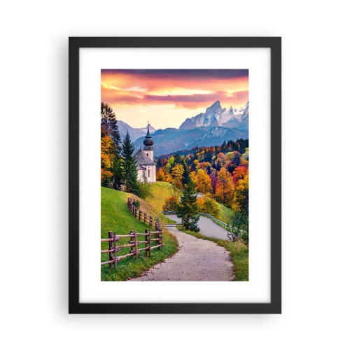 Plakat i sort ramme - Landskab som maleri - 30x40 cm