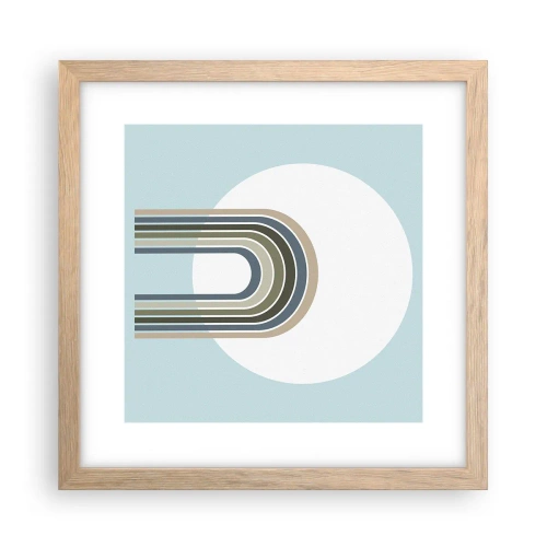 Plakat i ramme af lyst egetræ - Uimodståelig tiltrækningskraft - 30x30 cm