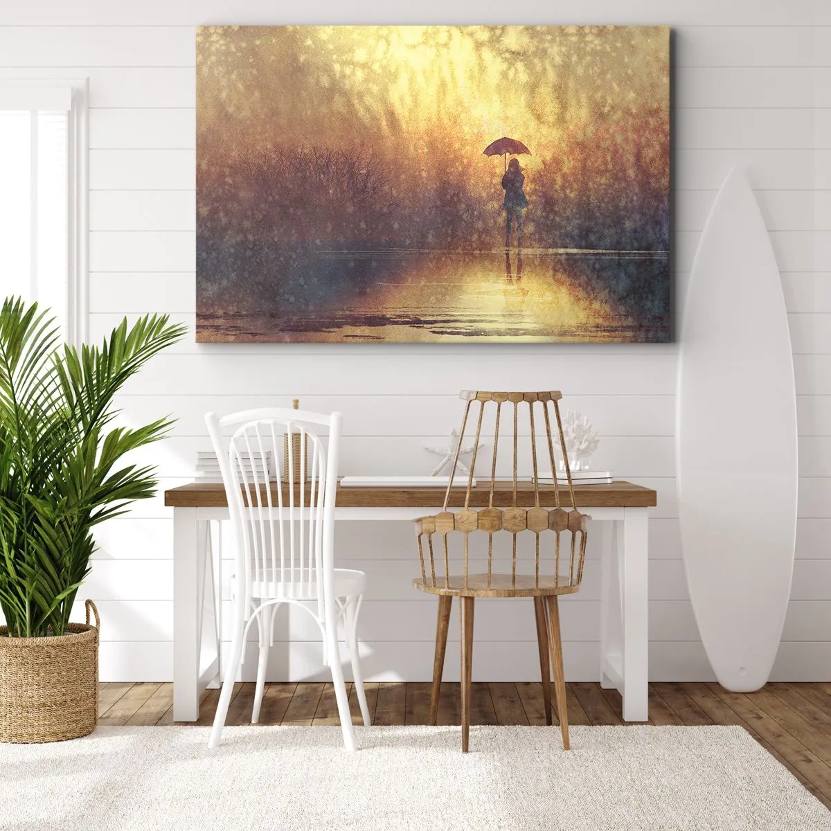 Lærredstryk - Billede på lærred - Jeg føler, at der er nogen, der kigger på mig - 120x80 cm