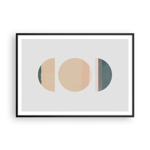 Plakat i sort ramme - Hjul for hjul - 100x70 cm