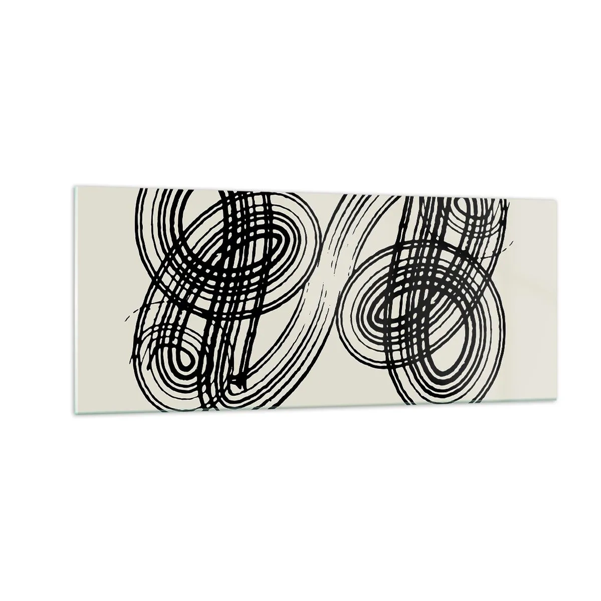 Billede på glas - Det kom ud spontant - 100x40 cm