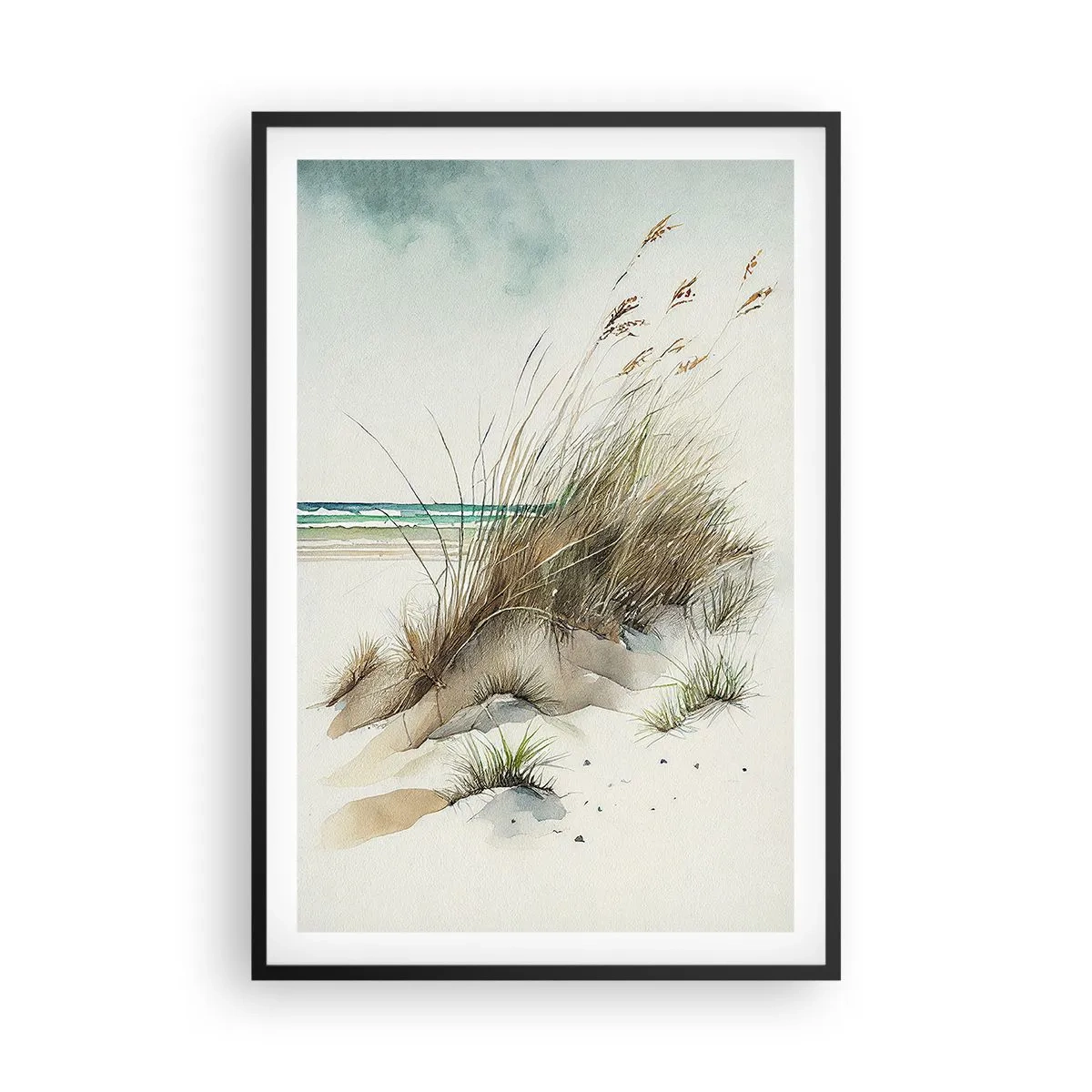 Plakat i sort ramme - Pakket ind i sand - 61x91 cm