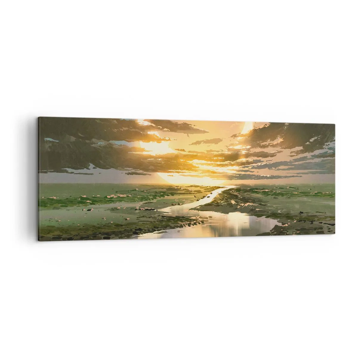 Lærredstryk - Billede på lærred - Et eller andet sted i en galakse langt, langt væk - 140x50 cm